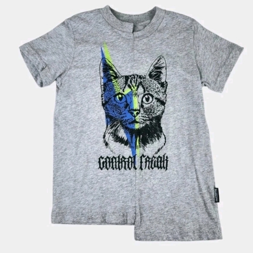 New Nununu Cat Control Freak T-shirt 2-3 T Years Toddler Unisex Kids Unique